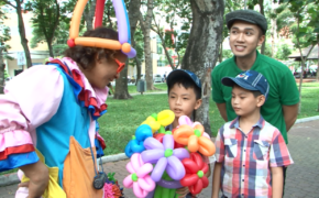 Minh Xù cố gắng giúp bé thực hiện ước mơ dù sợ… bong bóng