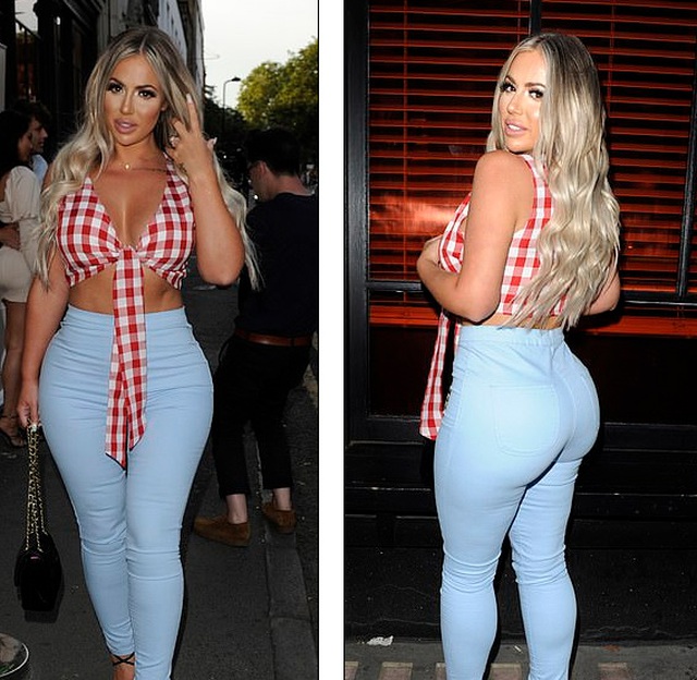 Holly Hagan bốc lửa với váy màu cam - 6