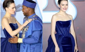 Daisy Ridley khoe da trắng mịn trong buổi ra mắt phim Star Wars