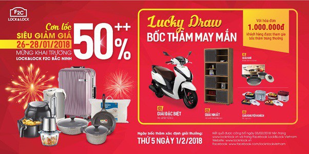 LOCK&LOCK giảm giá 50% mừng khai trương kho hàng 5000m2 đầu tiên tại miền Bắc