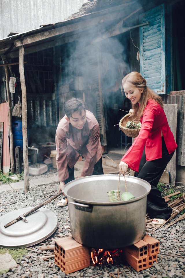 Khánh Thi – Phan Hiển dắt con trai về quê gói bánh chưng, đón Tết - 5