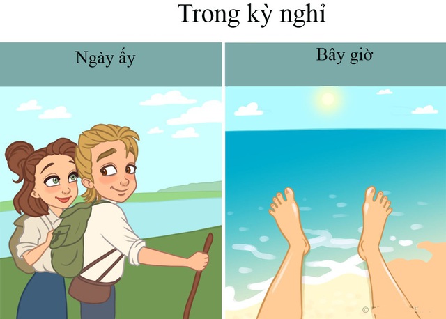 Trong những kỳ nghỉ trước kia, các cặp đôi thường dành nhiều thời gian bên nhau cùng khám phá, thì nay, check in trên các trang mạng xã hội không thể thiếu.