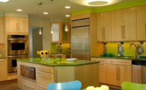 Những góc bếp màu xanh mát mắt cho nhà mới