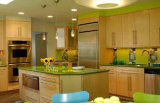 Những góc bếp màu xanh mát mắt cho nhà mới