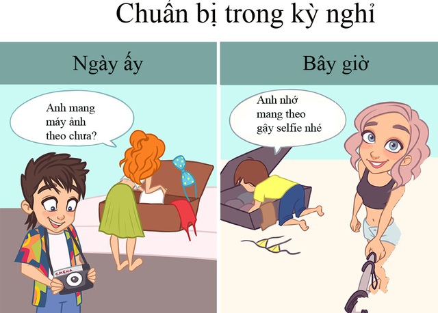 Việc chuẩn bị các món đồ trước chuyến du lịch cũng khác nhau. Vật dụng không thể thiếu hiện nay là chiếc gậy selfie