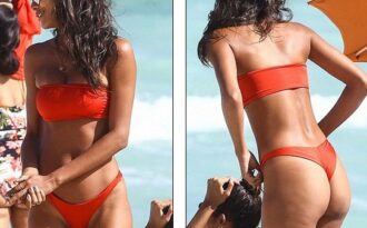 Dáng vóc hoàn hảo của siêu mẫu 9X có con 9 tuổi