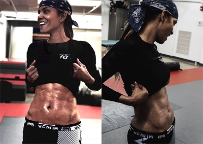 Ngưỡng mộ cơ bụng của Halle Berry