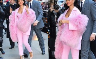 Rihanna bất ngờ nữ tính, duyên dáng