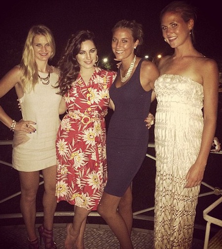 Hey girls: Kelly Brook also headed Down Under for the big night