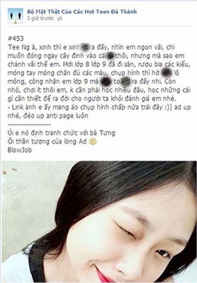 Rất nhiều nữ sinh trở thành nạn nhân của trang facebook này