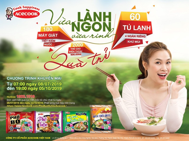 Cơ hội cuối trúng tủ lạnh, máy giặt khi ăn phở, bún, hủ tiếu Acecook Việt Nam - 3