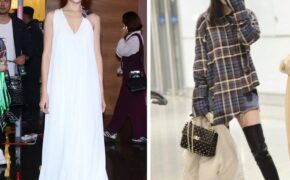 Dương Mịch khoe chân trần trong giá rét, Vương Âu tươi tắn tiếp xúc với phóng viên