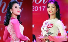 Nữ sinh khoe sắc, đọ dáng trong tà áo dài thướt tha