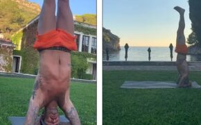 Victoria khoe ảnh David Beckham trồng chuối cực đỉnh