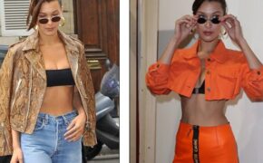 Bella Hadid khoe eo nhỏ xíu