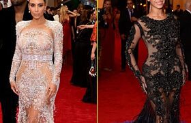 Kim bị tố “nhái” váy Beyonce
