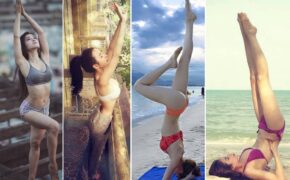 Mỹ nhân Việt khoe dáng nóng bỏng khi tập yoga