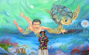 Ngỡ ngàng làng bích họa tại xã đảo An Bình