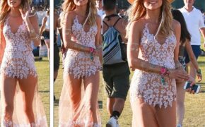 Người đẹp Anh mặc váy xuyên thấu đi xem ca nhạc