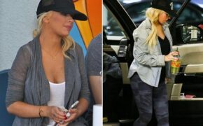 “Bà bầu” Christina Aguilera bắt đầu tăng cân