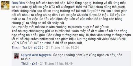 Sinh viên trường Công đoàn bức xúc về nhân viên trông xe suốt thời gian qua.