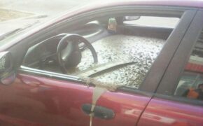 Chồng trút giận bằng cách đổ đầy bê tông vào… xe hơi của vợ