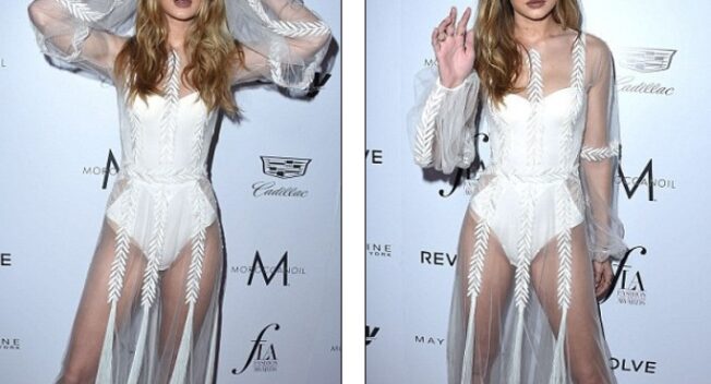 “Nóng mắt” với váy xuyên thấu của siêu mẫu 20 tuổi