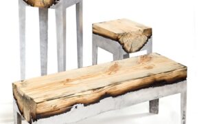 Những chiếc ghế ấn tượng từ gỗ và nhôm