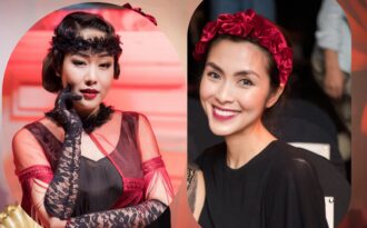 Hà Tăng lộ dáng gầy gò khi đi xem Ngô Phương Lan diễn thời trang