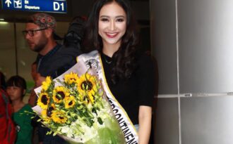 Hà Thu lên đường tham gia đấu trường nhan sắc Miss Intercontinental 2015