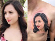 Chàng trai chịu đau 9 tiếng xăm hình chân dung vợ lên ngực