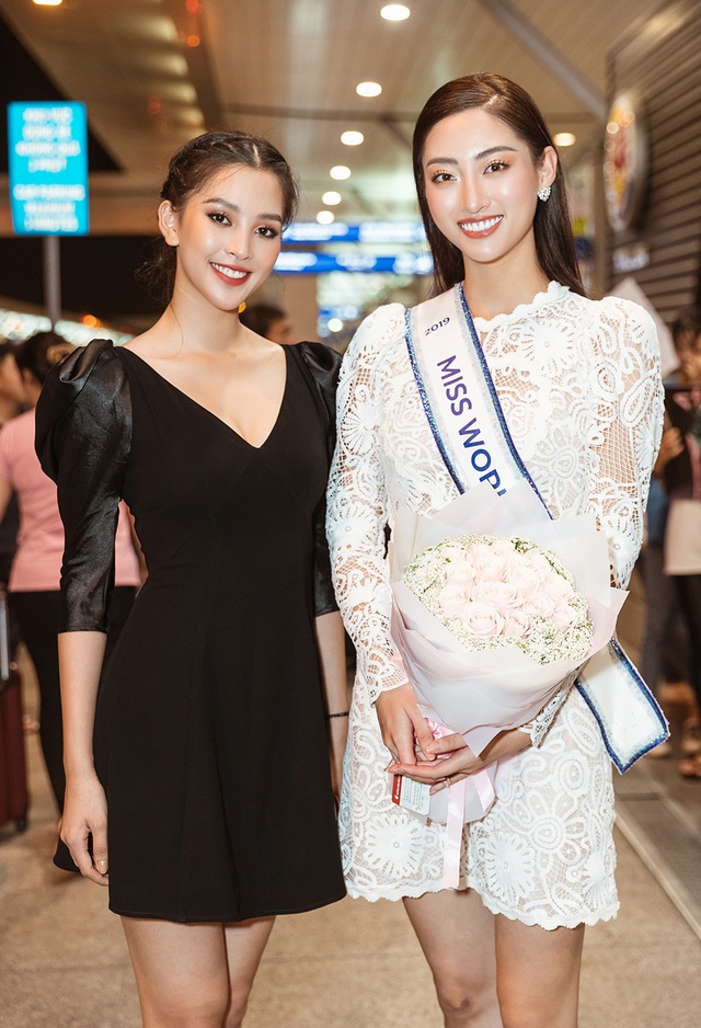 Đỗ Mỹ Linh, Tiểu Vy tiễn Lương Thùy Linh đi thi Hoa hậu Thế giới - 6