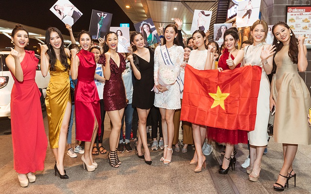 Đỗ Mỹ Linh, Tiểu Vy tiễn Lương Thùy Linh đi thi Hoa hậu Thế giới - 2