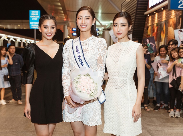 Đỗ Mỹ Linh, Tiểu Vy tiễn Lương Thùy Linh đi thi Hoa hậu Thế giới - 4