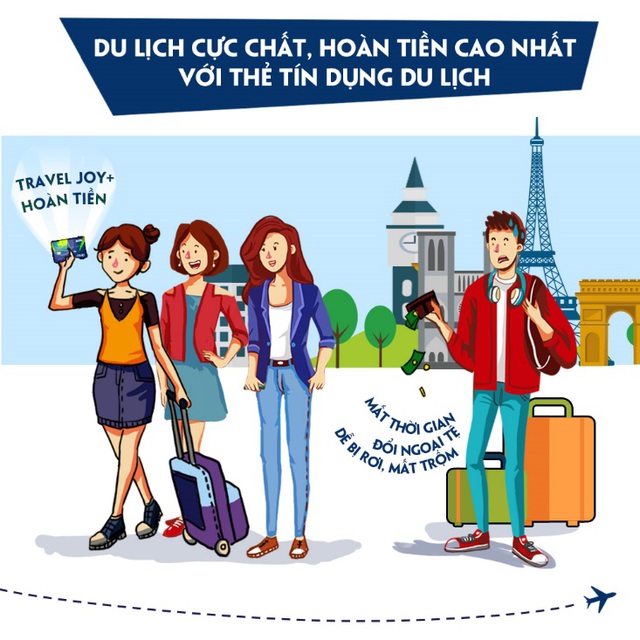 “Du lịch cực chất để được hoàn tiền cao nhất với thẻ Tín dụng Du lịch Maritime Bank” đang là bí kíp mới, được nhiều tín đồ du lịch truyền tai nhau vì đây là dòng thẻ dành cho du lịch đầu tiên tại Việt Nam có tính năng hoàn tiền lên tới 32 triệu đồng/năm. Cụ thể: Hoàn tiền lên tới 10% cho các chi tiêu du lịch (ẩm thực, đặt vé, đặt phòng, di chuyển taxi/uber…) và ưu đãi hoàn tiền đến 30% hàng tháng với Travel JOY+.