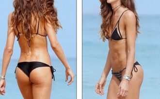 Siêu mẫu Brazil khoe chân dài miên man trên biển