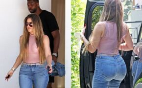 Khloe Kardashian khoe đường cong bốc lửa đi săn nhà cùng bồ trẻ