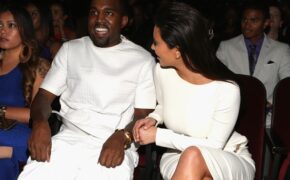 Kim Kardashian và bồ cùng diện đồ trắng dự BET Awards