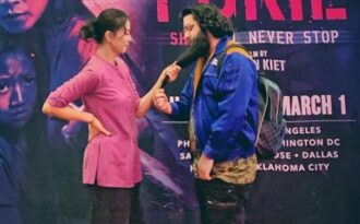 Đạo diễn “Kong” Jordan Vogt-Roberts đến chúc mừng Ngô Thanh Vân tại Mỹ