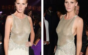 Đỏ mặt với váy áo táo bạo của siêu mẫu tại tiệc từ thiện