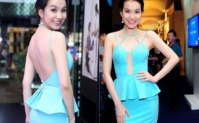 Hoa hậu Thùy Lâm gợi cảm với váy lưng trần khoét sâu