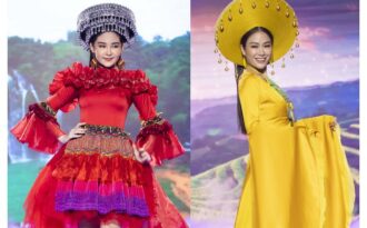 Lê Âu Ngân Anh tái xuất trên sàn catwalk cùng Hoa hậu Áo dài Tuyết Nga