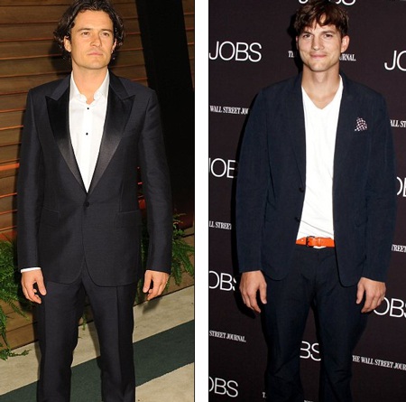 Orlando Bloom (Trái) và Ashton Kutcher cũng từng có quan hệ tình ái với nữ hoàng tiệc tùng.