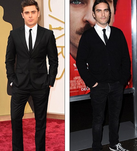 Zac Efron (trái) và Joaquin Phoenix cũng là những cái tên gây nhiều bất ngờ