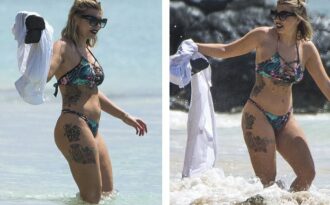 Người đẹp xăm trổ hạnh phúc bên bạn trai lực lưỡng