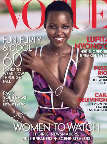 Lupita Nyong'o xuất hiện trên bìa tạp chí Vogue, số tháng 7/2014.