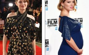 Hai người đẹp đọ bụng bầu tại London