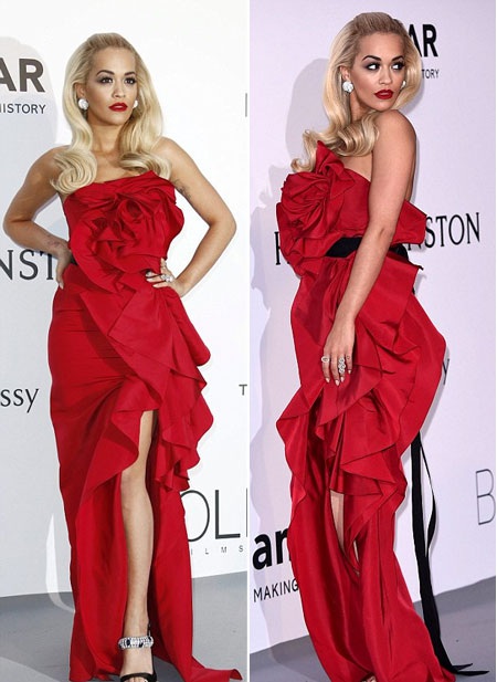 Nữ ca sĩ Rita Ora cũng biết cách 'tiết chế' trang phục khi tham dự một sự kiện từ thiện.