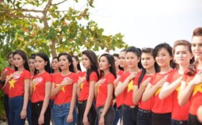 Thí sinh Hoa hậu Việt Nam hướng về biển đảo quê hương