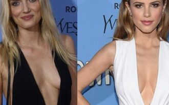 Hai mỹ nhân “thả rông vòng một” dự sự kiện